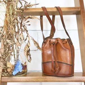 Made in Italy Vintage Leather Bucket Bag